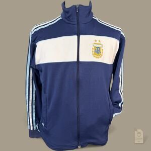 Vintage 2006 Adidas Argentina World Cup Track Jacket AFA Soccer Navy Blue Size M